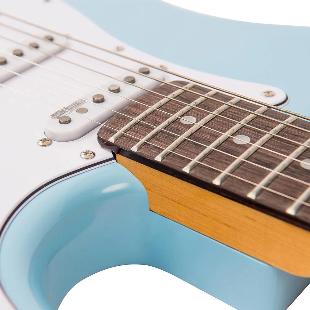Vintage V6LB ReIssued Electric Guitar ~ Laguna Blue - Aron Soitin