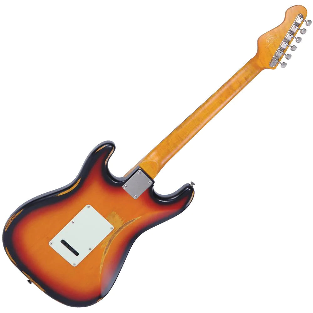 Vintage V6 ICON Electric Guitar ~ Distressed Sunburst - Aron Soitin