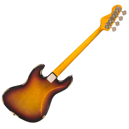 Vintage V74 ICON Fretless Bass ~ Sunset Sunburst - Aron Soitin