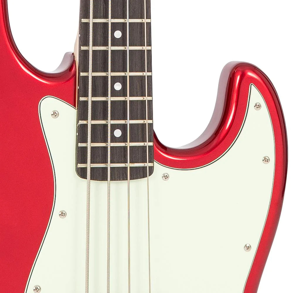 Vintage VJ74CAR ReIssued Jazz Bass Candy Apple Red - Aron Soitin