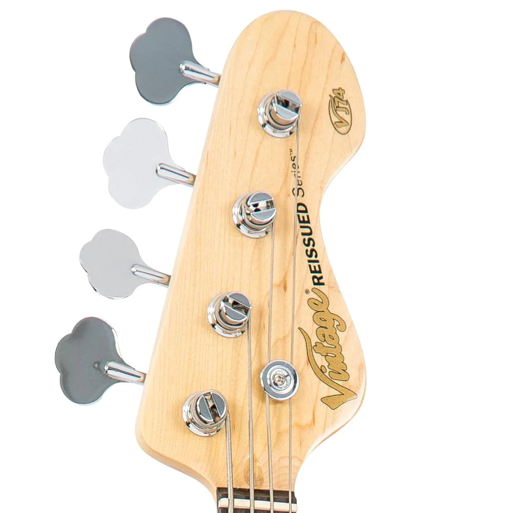 Vintage VJ74CAR ReIssued Jazz Bass Candy Apple Red - Aron Soitin