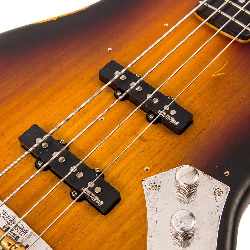 Vintage VJ74 ICON Bass ~ Distressed Sunset Sunburst - Aron Soitin