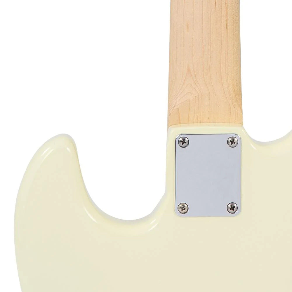 Vintage VJ74MVW ReIssued Maple Fingerboard Bass Guitar ~ Vintage White - Aron Soitin
