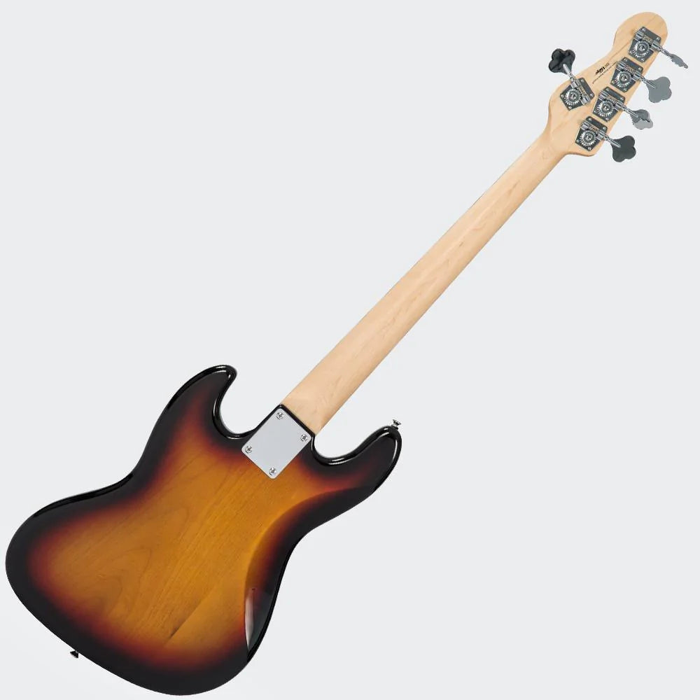 Vintage VJ75MSSB ReIssued Maple Fingerboard Bass Guitar ~ 5-String ~ Sunburst - Aron Soitin