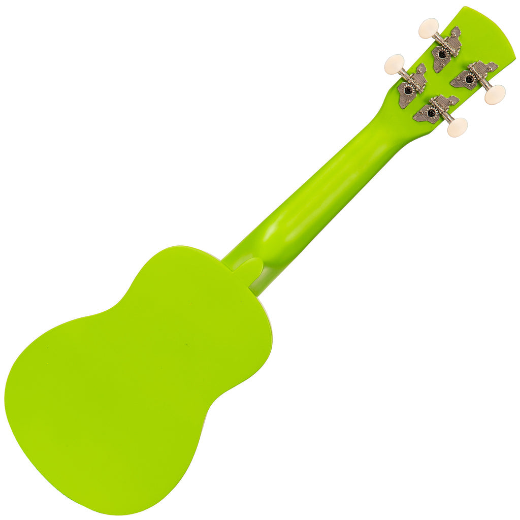 Laka Rainbow Series Soprano Ukulele & Carry Bag ~ Green - Aron Soitin