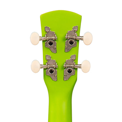 Laka Rainbow Series Soprano Ukulele & Carry Bag ~ Green - Aron Soitin