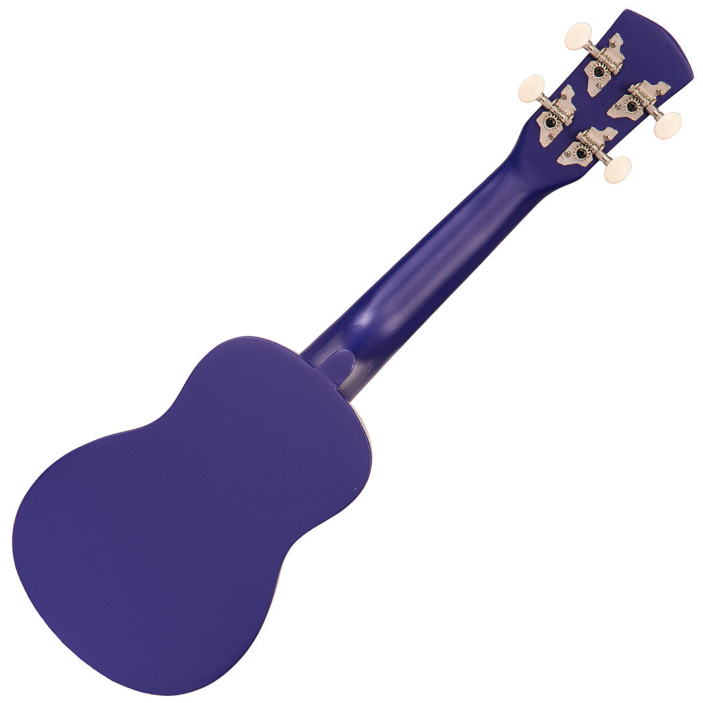 Laka Rainbow Series Soprano Ukulele & Carry Bag ~ Indigo - Aron Soitin