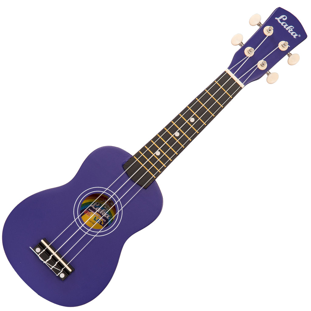 Laka Rainbow Series Soprano Ukulele & Carry Bag ~ Indigo - Aron Soitin