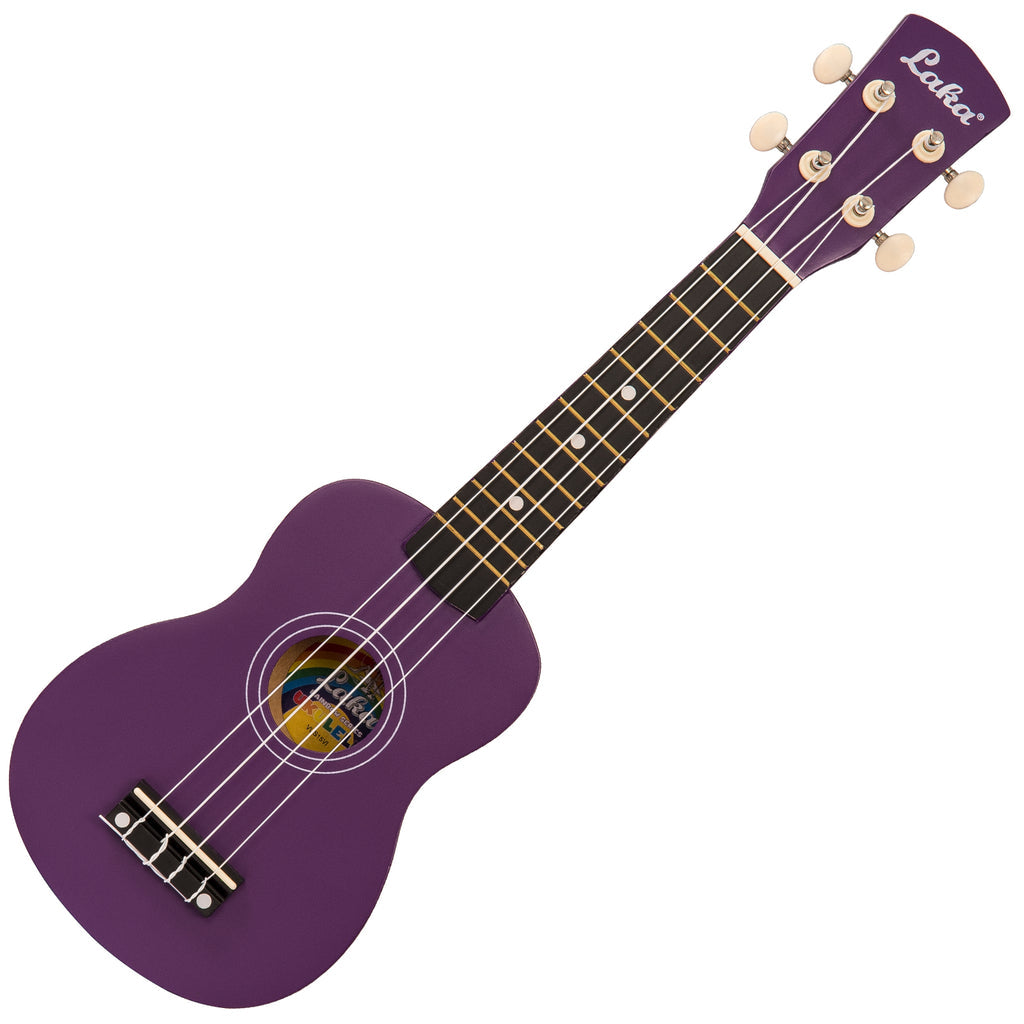 Laka Rainbow Series Soprano Ukulele & Carry Bag ~ Violet - Aron Soitin