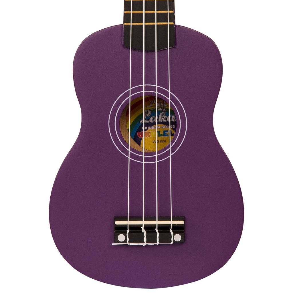 Laka Rainbow Series Soprano Ukulele & Carry Bag ~ Violet - Aron Soitin
