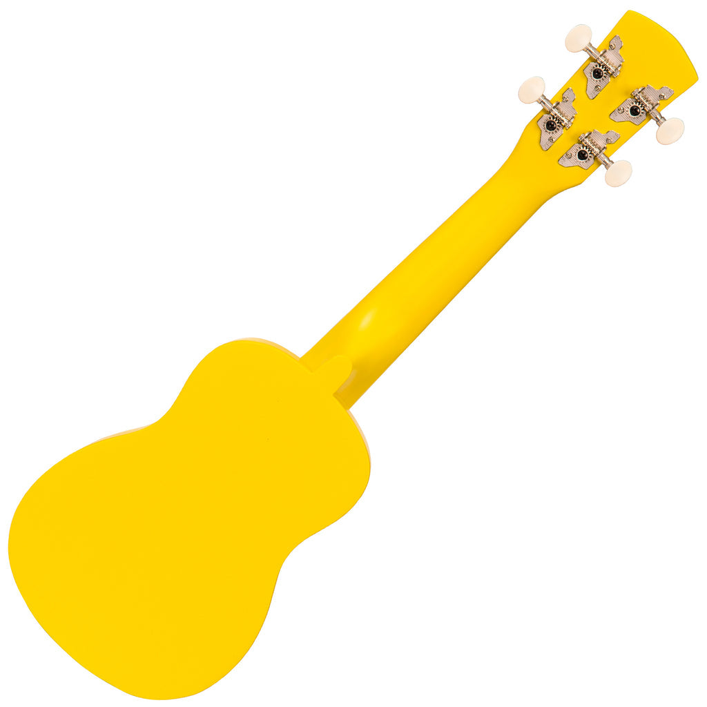 Laka Rainbow Series Soprano Ukulele & Carry Bag ~ Yellow - Aron Soitin
