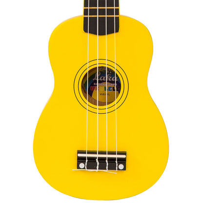 Laka Rainbow Series Soprano Ukulele & Carry Bag ~ Yellow - Aron Soitin