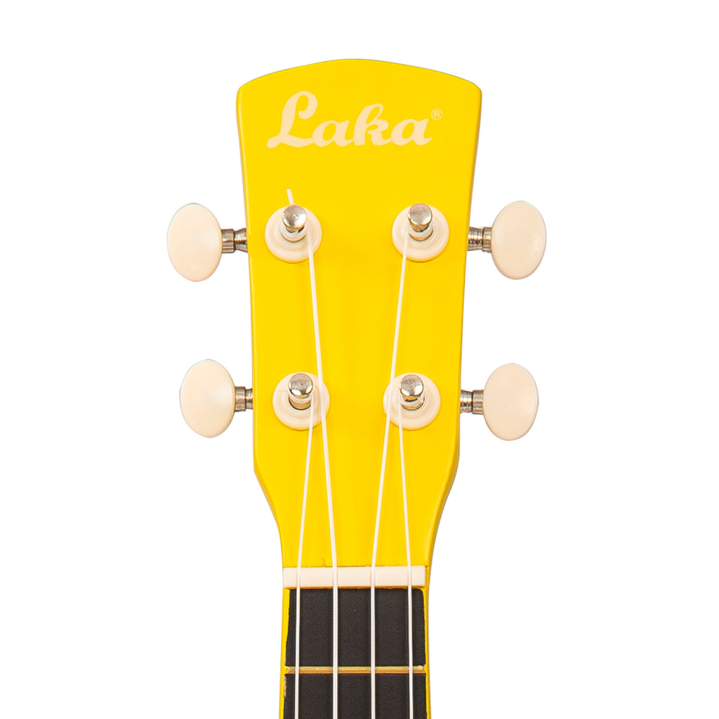 Laka Rainbow Series Soprano Ukulele & Carry Bag ~ Yellow - Aron Soitin
