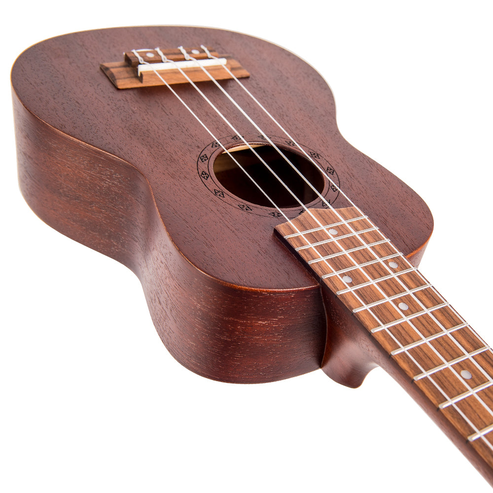 Laka Sapele Series Soprano Ukulele & Bag ~ Chocolate - Aron Soitin