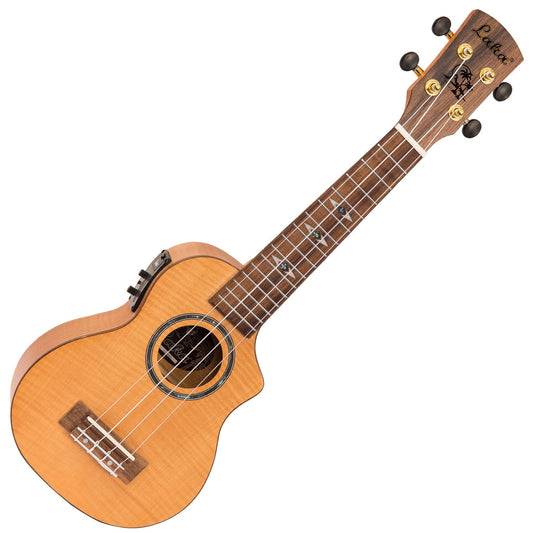 Laka Maple Series Electro-Acoustic Cutaway Ukulele & Carry Bag ~ Soprano - Aron Soitin