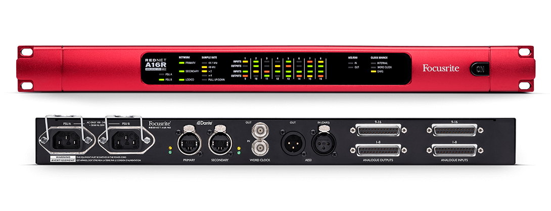Focusrite RedNet A16R MkII 16×16 Dante Audio Interface - Aron Soitin