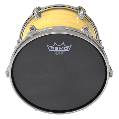 Remo 16" Ambassador Suede Black - Aron Soitin