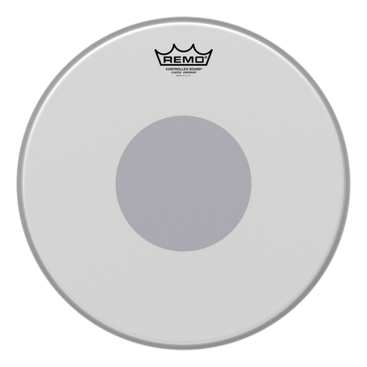 Remo 14" Emperor Coated Black Dot -virvelikalvo - Aron Soitin