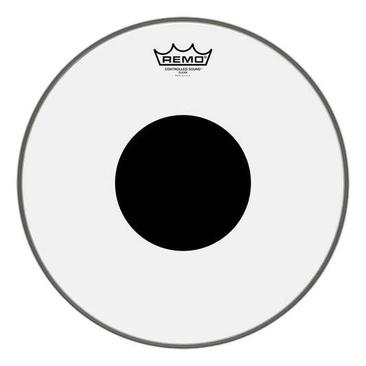 Remo 22" Controlled Sound Clear Black Dot - Aron Soitin