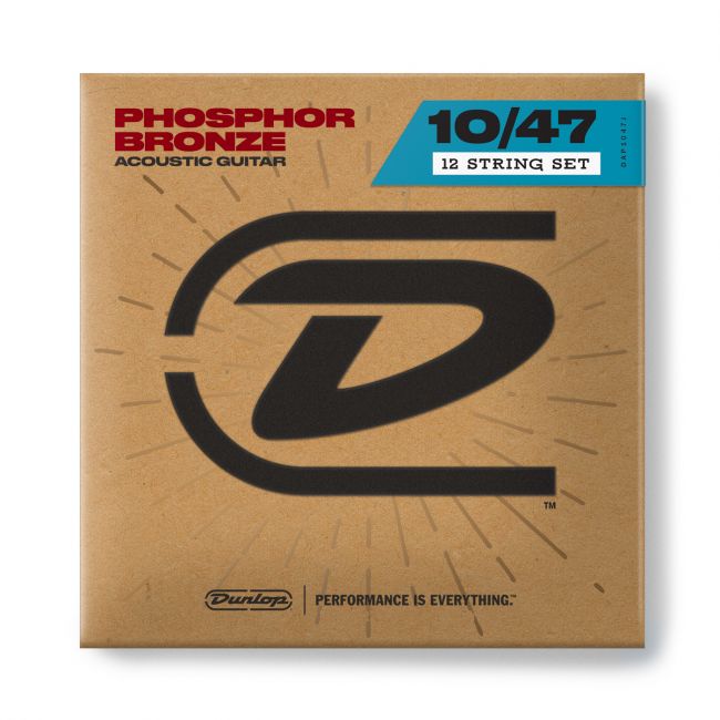 Dunlop 10-47 12-kielisen akustisen kitaran kielet - Aron Soitin