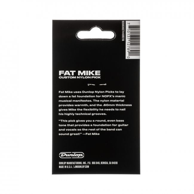 Dunlop Fat Mike Nylon Standard -plektrat, 12kpl - Aron Soitin