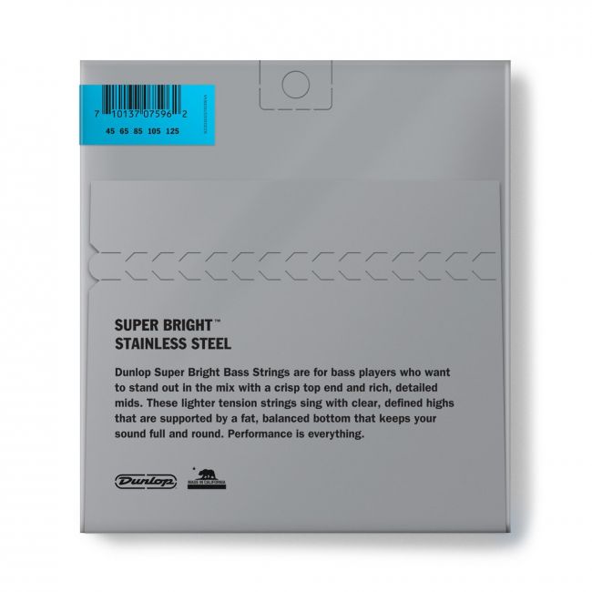 Dunlop Super Bright Steel 45-125 Medium Scale - Aron Soitin