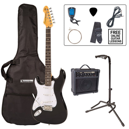Encore EBP-LHE6BLK Electric Guitar Pack Left Hand Gloss Black - Aron Soitin