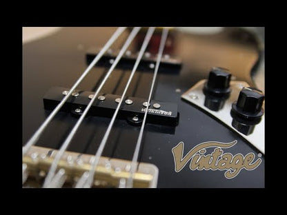 Vintage VJ74MRBK ICON Bass ~ Distressed Black