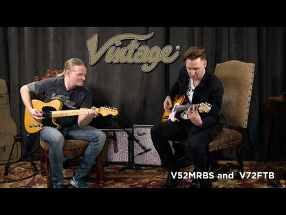 Vintage V72FTB ReIssued Custom Spec TL Electric Guitar ~ Flame Tobacco Burst