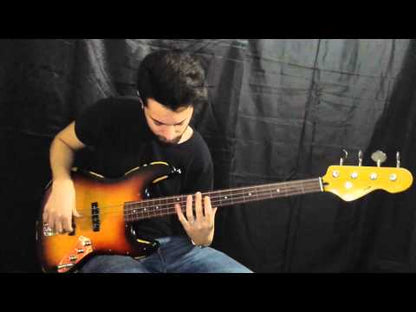 Vintage V74 ICON Fretless Bass ~ Sunset Sunburst