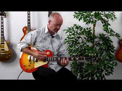 Vintage LV100CS Reissued Les Paul Cherry Sunburst vasenkätinen sähkökitara