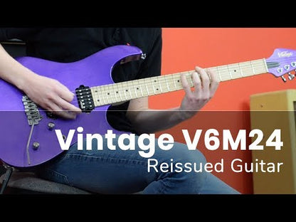 Vintage V6M24PL ReIssued Series Electric Guitar ~ Pasadena Purple