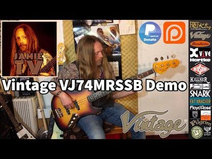 Vintage VJ74 ICON Bass ~ Distressed Sunset Sunburst