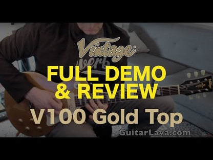 Vintage V100GT ReIssued Les Paul Gold Top P90 sähkökitara