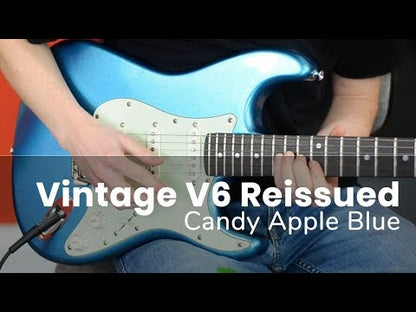 Vintage V6CAB ReIssued Electric Guitar ~ Candy Apple Blue