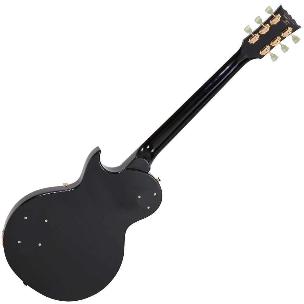 Vintage V100BB ReIssued 'Les Paul' Gloss Black sähkökitara - Aron Soitin