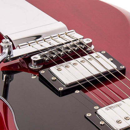 Vintage VS6V ReIssued with vintage style Vibrato ~ Cherry Red - Aron Soitin