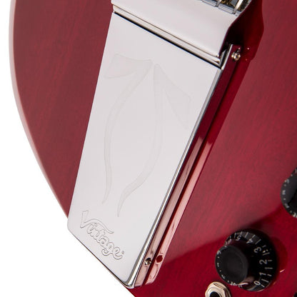 Vintage VS6V ReIssued with vintage style Vibrato ~ Cherry Red - Aron Soitin