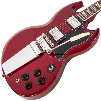 Vintage VS6V ReIssued with vintage style Vibrato ~ Cherry Red - Aron Soitin