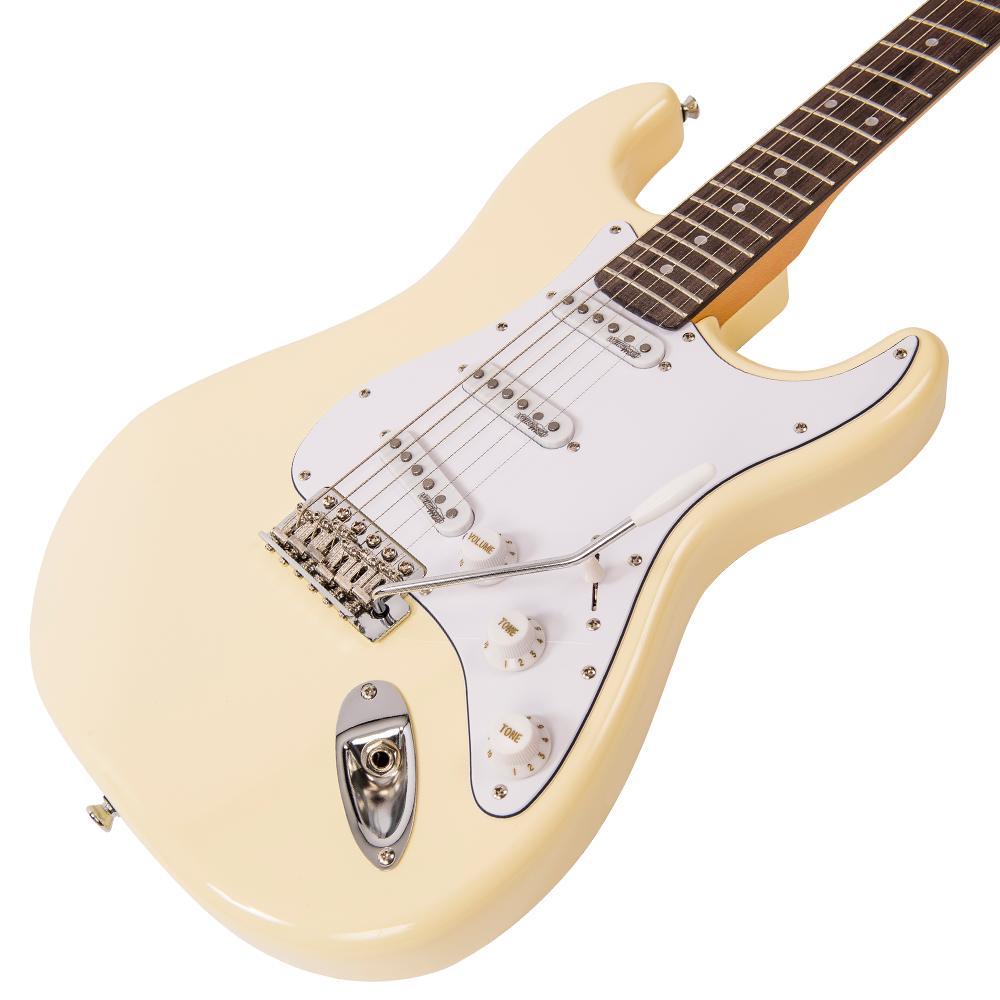 Vintage V6VW ReIssued Electric Guitar ~ Vintage White - Aron Soitin