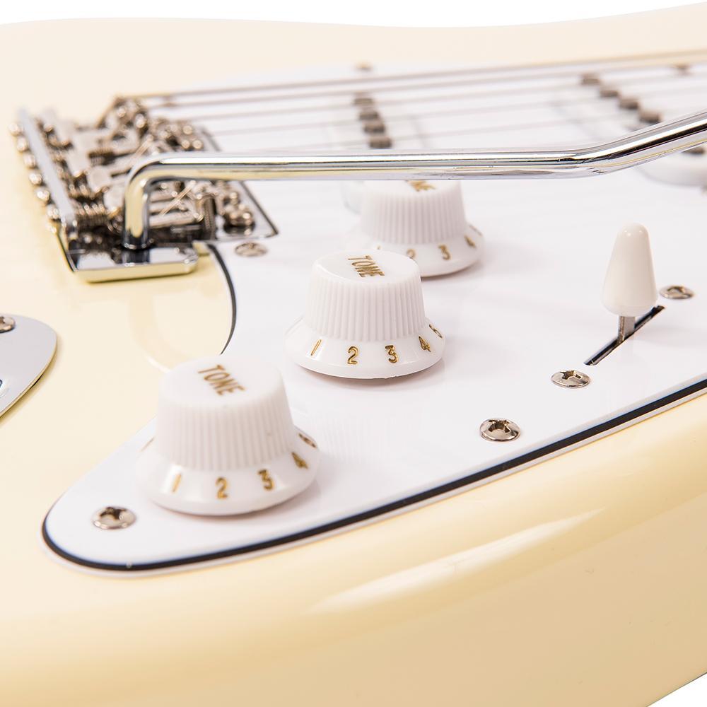 Vintage V6VW ReIssued Electric Guitar ~ Vintage White - Aron Soitin