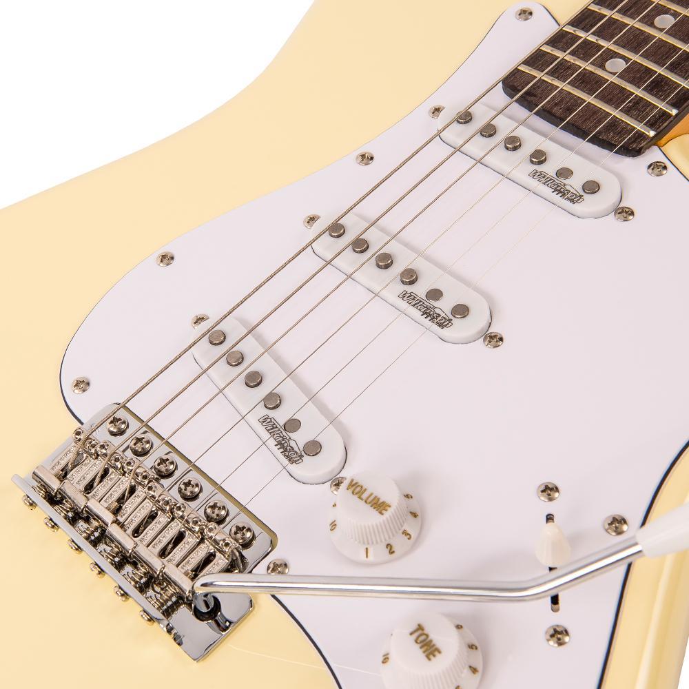Vintage V6VW ReIssued Electric Guitar ~ Vintage White - Aron Soitin