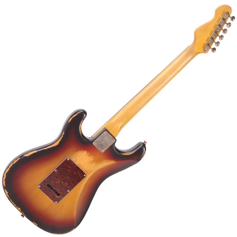 Vintage V6H ICON Electric Guitar ~ Distressed Tobacco Sunburst - Aron Soitin