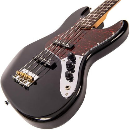 Vintage VJ74BLK ReIssued Bass ~ Gloss Black - Aron Soitin