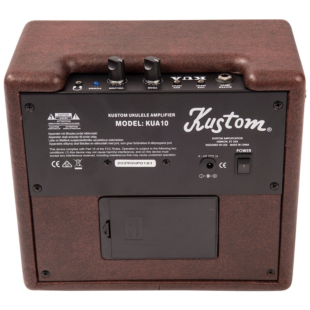 Kustom KUA10 Ukulele Battery Powered Amp10W w/Straps & Piezo Pickup - Aron Soitin