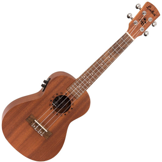 Laka Mahogany Series Electro-Acoustic Ukulele & Carry Bag ~ Concert - Aron Soitin