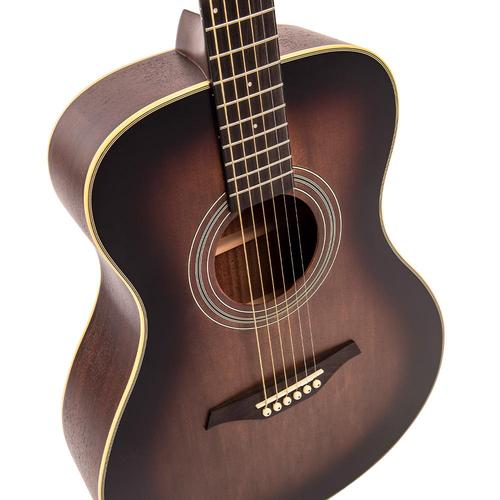 Vintage V300AQ Acoustic Folk Guitar ~ Antiqued - Aron Soitin