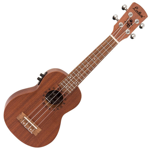 Laka VUS10EA Mahogany Series Electro-Acoustic Ukulele & Carry Bag ~ Soprano - Aron Soitin