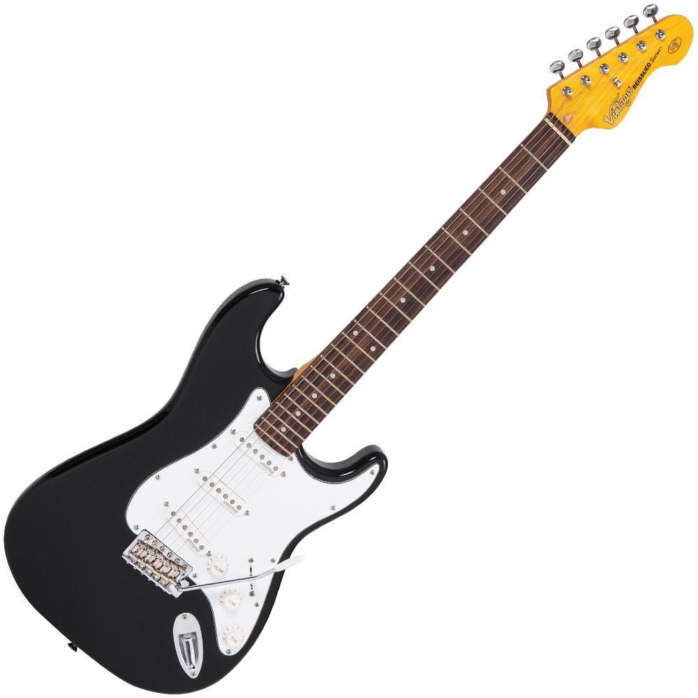 Vintage V6BB ReIssued Electric Guitar ~ Boulevard Black - Aron Soitin
