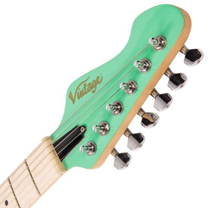 Vintage V6M24VG ReIssued Electric Guitar ~ Ventura Green - Aron Soitin